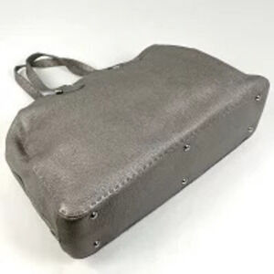 Fendi Bag Gray Silver Boston Selleria Leather Handbag